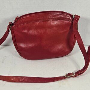 Robinson's Crossbody Wallet Purse Red Shoulder Bag Red Leather Made in Italy